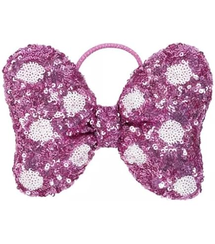 Amazon | ミニー リボン ヘアゴム スパンコール リゾート限定 ドット